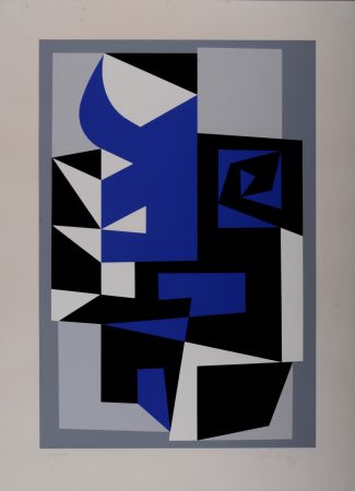 Serigrafia Vasarely - Sian Bleu