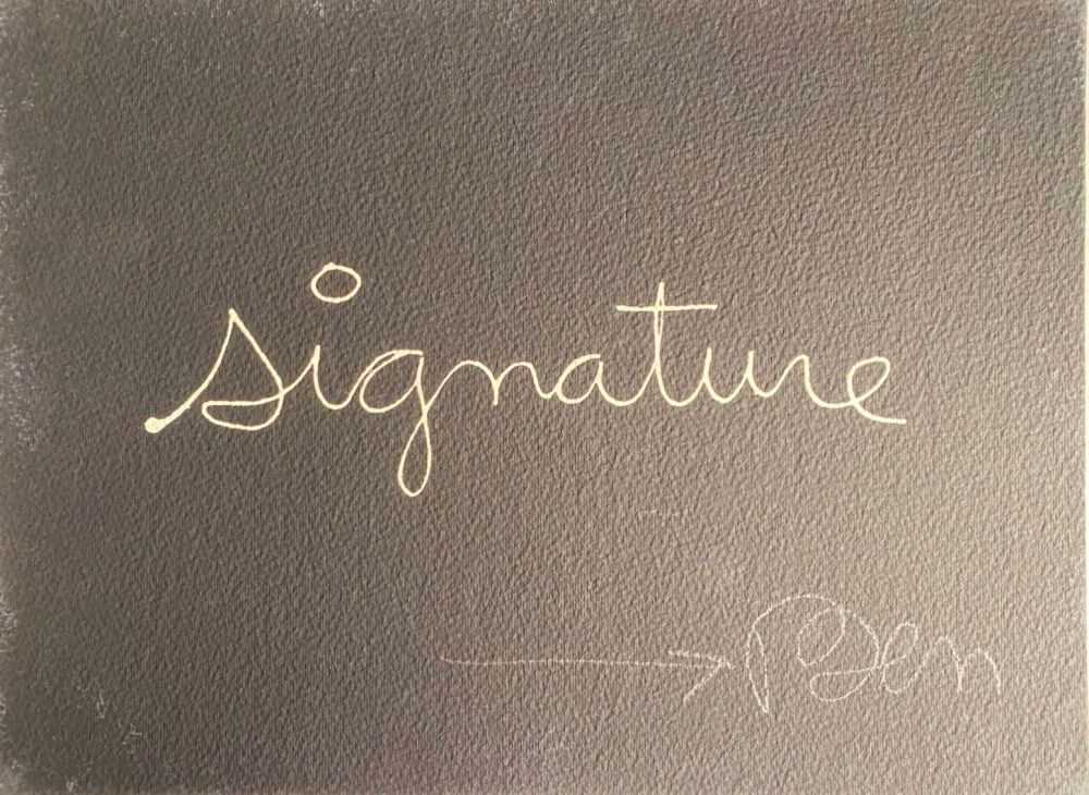 Serigrafia Vautier - Signature