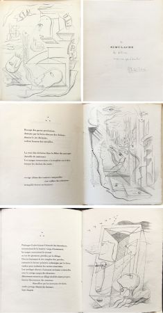 Libro Illustrato Masson - SIMULACRE. 7 lithographies originales. Dédicacé (1925)