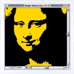 Litografia Pusenkoff - Single Mona Lisa yellow for Barcelona