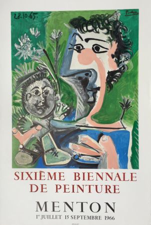 Litografia Picasso - Sixieme Biennale de Peinture, Menton