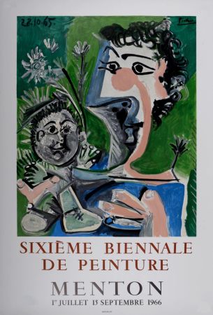 Litografia Picasso (After) - Sixième Biennale de Peinture, Menton, 1966