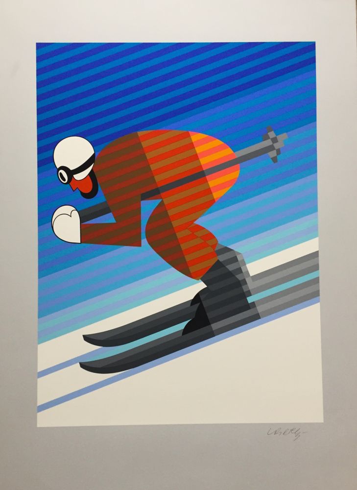 Serigrafia Vasarely - Skier