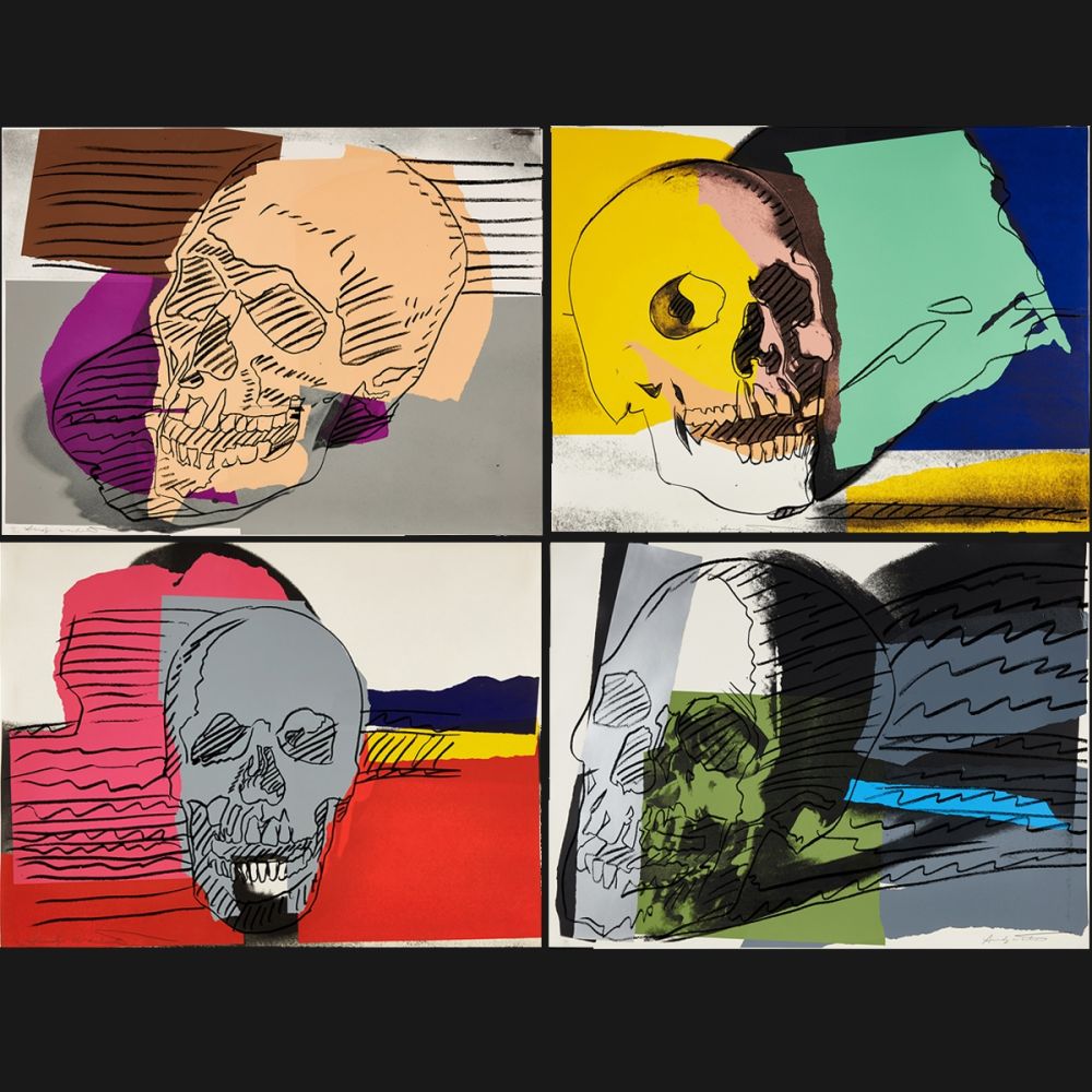 Serigrafia Warhol - Skulls Complete Portfolio (FS II.157-160)