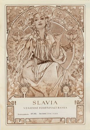 Litografia Mucha -  Slavia