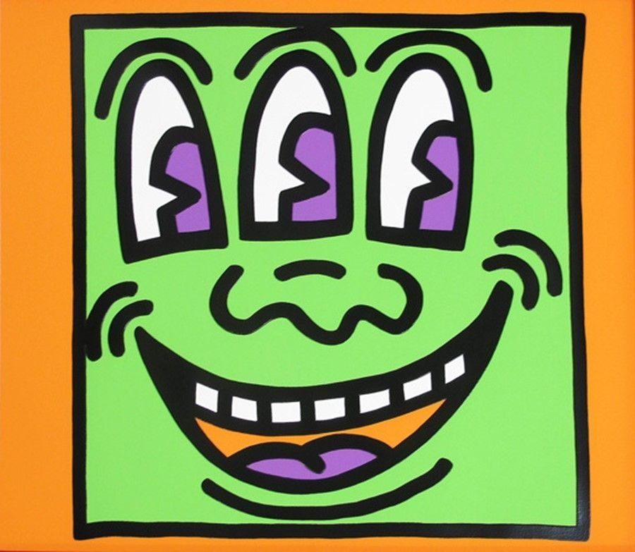 Serigrafia Haring - Smiling Face