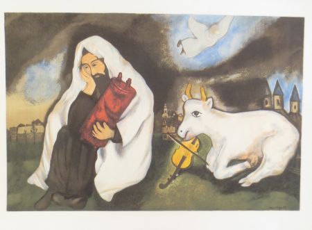 Litografia Chagall -  solitude