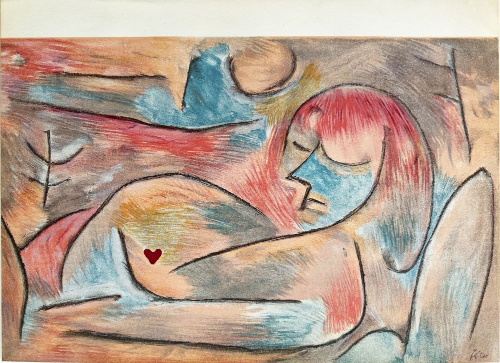 Litografia Klee - SOMMEIL D'HIVER. Lithographie de 1938, signée dans la composition.