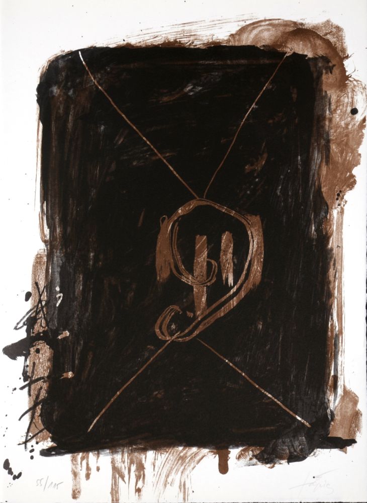 Litografia Tàpies - Sonnet VII, 1978 - Hands-signed