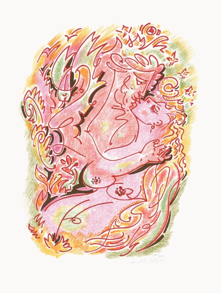 Litografia Masson - Sonnets Louise Labé