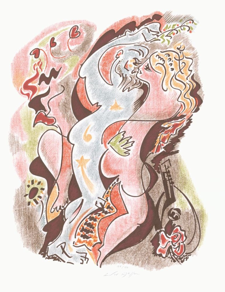 Litografia Masson - Sonnets Louise Labé