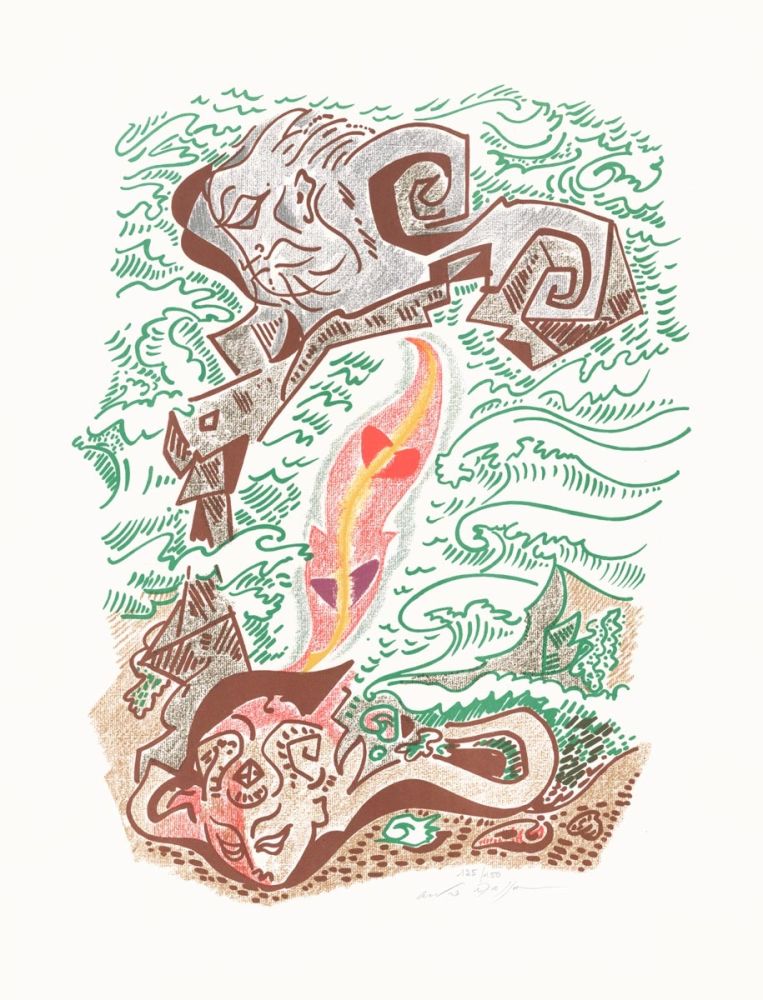 Litografia Masson - Sonnets Louise Labé