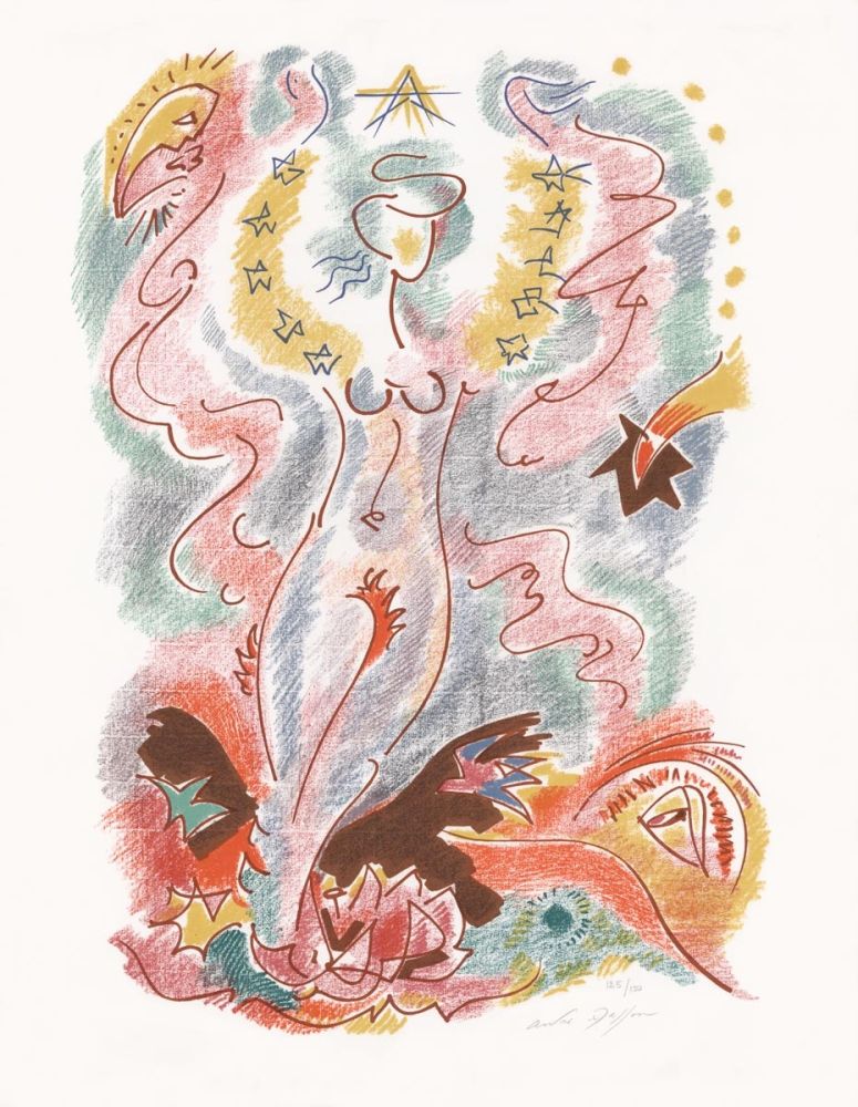 Litografia Masson - Sonnets Louise Labé