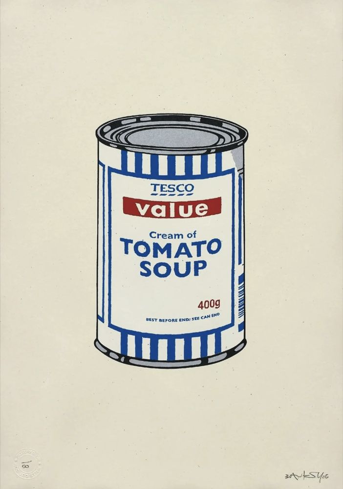 Rotocalcografia Banksy - Soup Can
