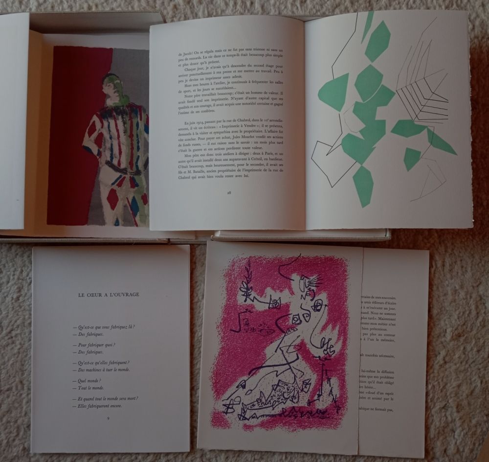 Litografia Picasso - Souvenirs et Portraits d Artistes- Mourlot 