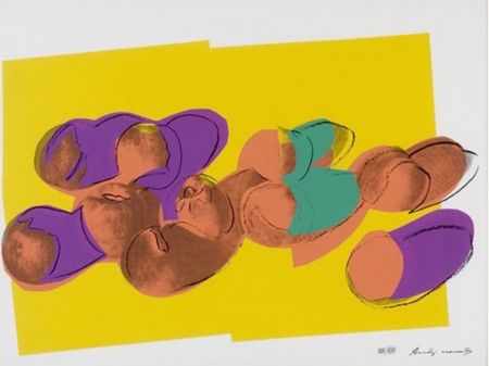 Serigrafia Warhol - Space Fruit: Peaches 202 by Andy Warhol