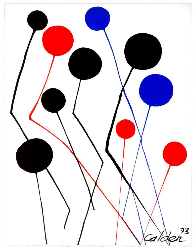Litografia Calder - Spanish refugee aid