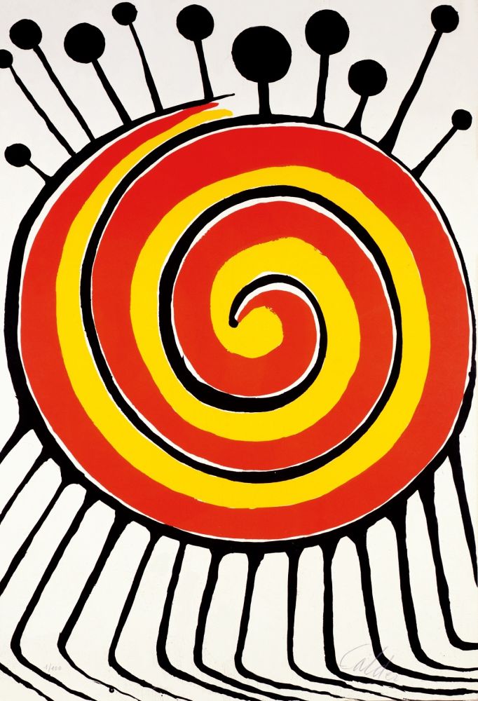 Litografia Calder - Spirale millepiedi