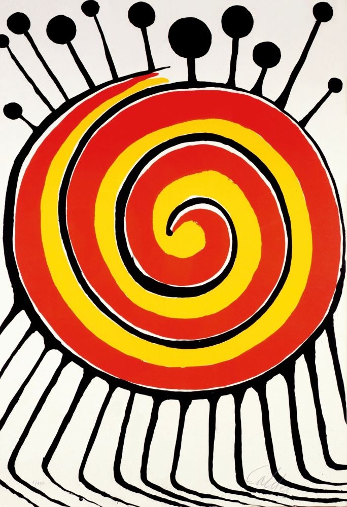 Litografia Calder - Spirale millepiedi