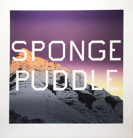 Litografia Ruscha - Sponge Puddle