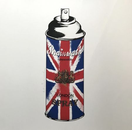 Serigrafia Mr Brainwash - Spray Can (Union Jack)