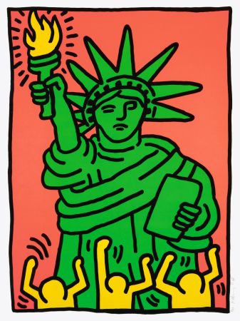 Serigrafia Haring - Statue of Liberty
