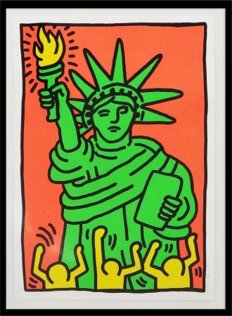 Serigrafia Haring - Statue of Liberty