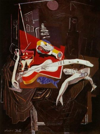 Multiplo Dali - Still Life By The Light of The Moon Tapestry Nature Morte au Clair De Lune 