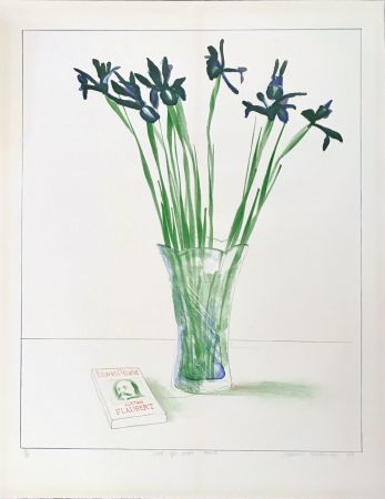 Litografia Hockney - Still Life with Book