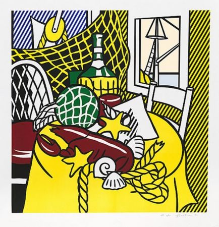 Serigrafia Lichtenstein - STILL LIFE WITH LOBSTER
