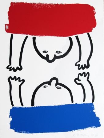 Litografia Haring - Story Of Red & Blue #15