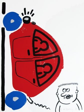 Litografia Haring - Story of Red & Blue #16