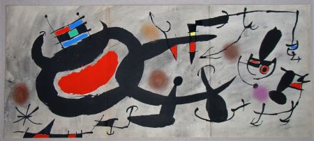 Pochoir Miró - Study for an engraving