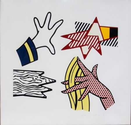 Litografia Lichtenstein - Study of Hands