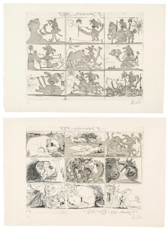 Acquaforte E Acquatinta Picasso - Sueño y mentira de Franco