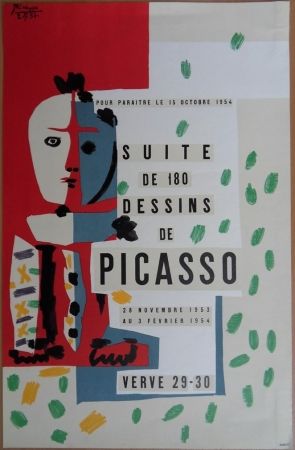 Litografia Picasso - Suite de 180 dessins - Verve 29/30