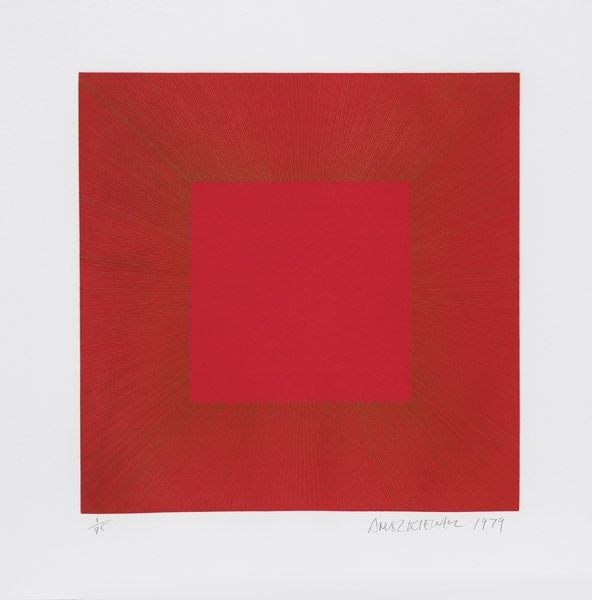 Acquatinta Anuszkiewicz - Summer Suite (Red with Gold I)