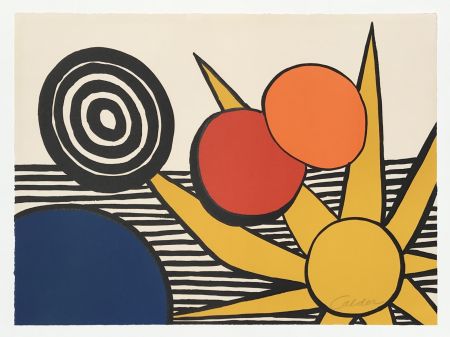 Litografia Calder - Sun with Planets