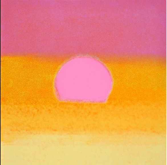 Serigrafia Warhol - Sunset (Unique) (Pink/Yellow)