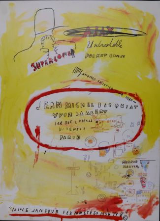 Litografia Basquiat - Super Comb, 1988