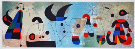 Litografia Miró - Sur quatre murs (sobre cuatro paredes)