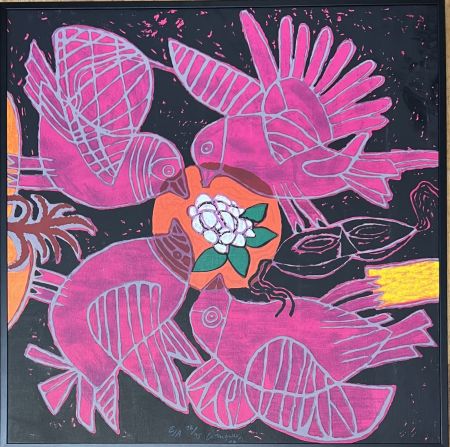 Serigrafia Corneille - Sérigraphie sur toile, Traviata, E/A - Encadreé