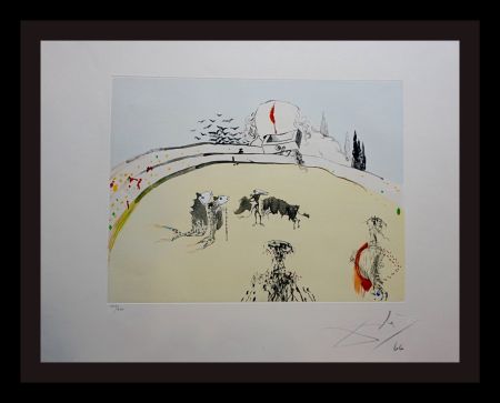 Incisione Dali - Tauramachi Surrealiste Bullfight with Drawer 