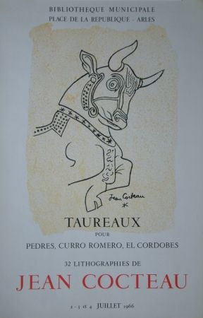 Litografia Cocteau - Taureaux
