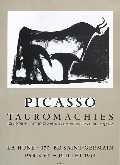 Litografia Picasso - ‘TAUROMACHIES’ AT LA HUNE, 1954.