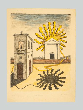 Litografia De Chirico - Tempio del Sole