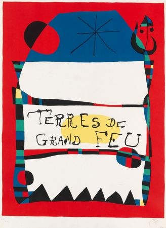 Litografia Miró - Terres de grand feu, 1956