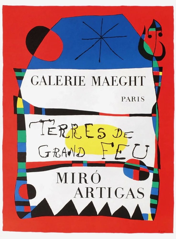 Manifesti Miró - TERRES DE GRAND FEU. MIRO ARTIGAS. Exposition 1956.