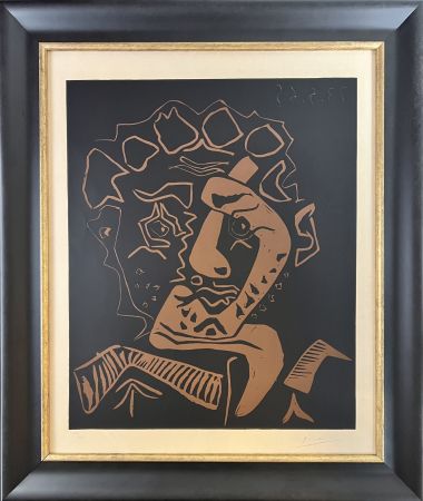 Linoincisione Picasso - Tete d’Histrion
