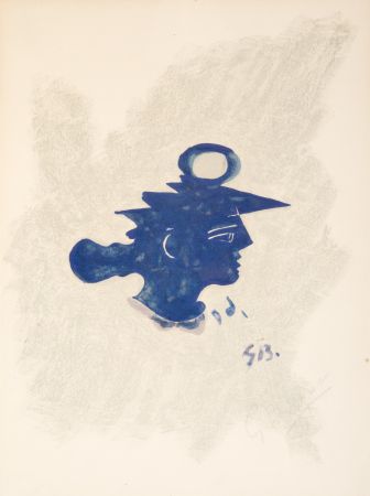 Litografia Braque - Tete Grecque